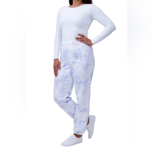 Lazypants Pants - Lazypants White and Purple sweatpants like new